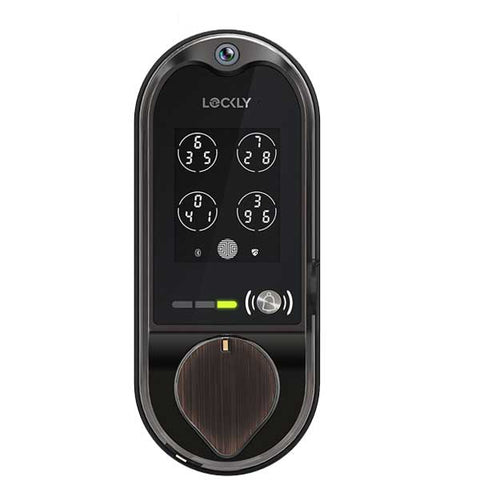 Lockly - PGD798VB - Vision Doorbell Video Camera Smart Lock Deadbolt - Fingerprint Reader - Bluetooth - WiFi Hub - Venetian Bronze - UHS Hardware