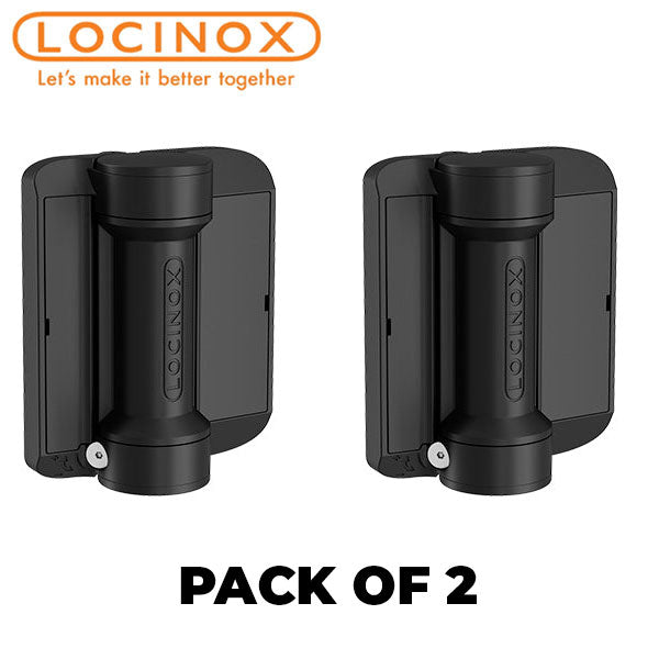 Locinox - SERVAL-SD-K - Compact Spring Hinge - Black - Square Profile (Pack of 2) - UHS Hardware