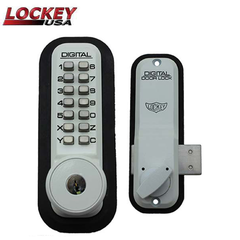 Lockey - 2200-KO - Narrow-Stile Mechanical Keypad Keyless Deadbolt Lock - Surface Mount - w/ Key Override - UHS Hardware