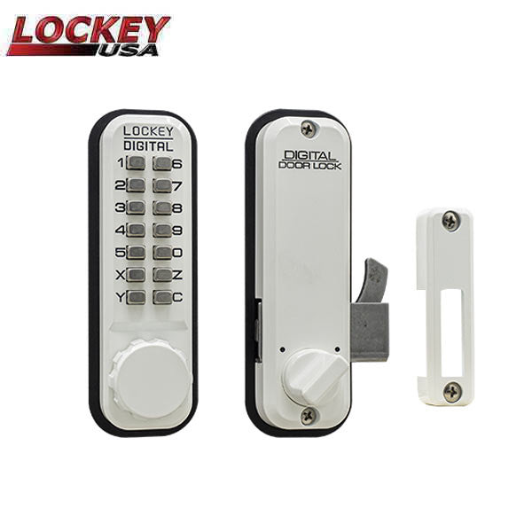 Lockey - 2500 - Mechanical Keypad - Keyless Hook Bolt Lock - Knob - for Sliding Glass Doors - UHS Hardware