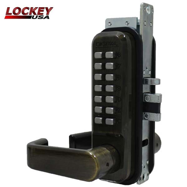 Lockey - 2985 - Narrow-Stile Mechanical Keypad Keyless Lever - Passage - UHS Hardware