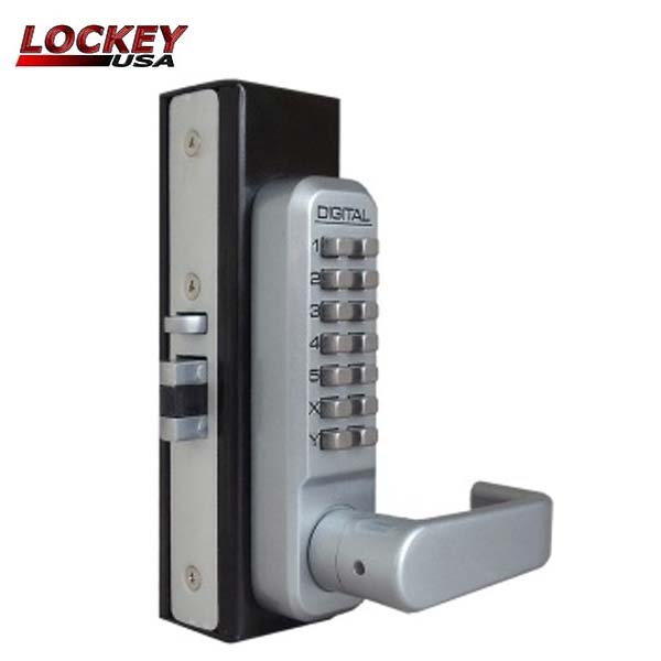 Lockey - 2985-DC - Narrow-Stile Mechanical Keypad Keyless Lever - Passage - Double Combination - UHS Hardware