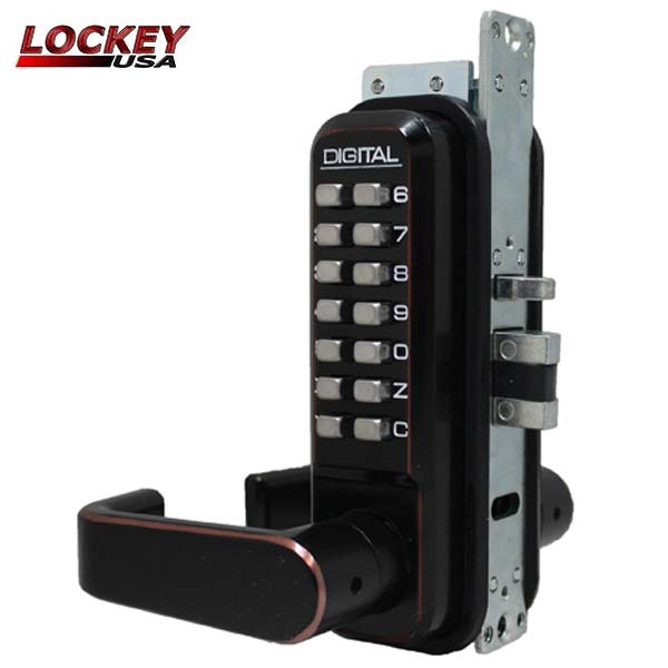 Lockey - 2985-DC - Narrow-Stile Mechanical Keypad Keyless Lever - Passage - Double Combination - UHS Hardware