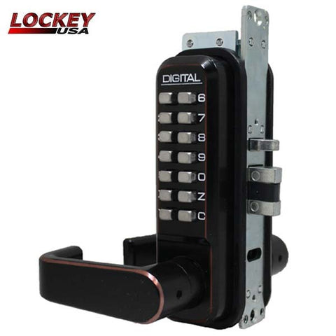 Lockey - 2985 - Narrow-Stile Mechanical Keypad Keyless Lever - Passage - UHS Hardware