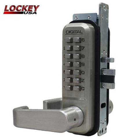 Lockey - 2985 - Narrow-Stile Mechanical Keypad Keyless Lever - Passage - UHS Hardware