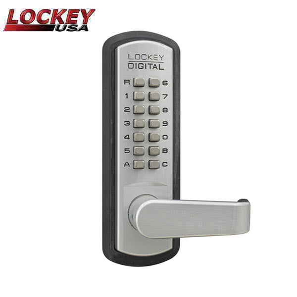 Lockey - 3835 - Mechanical Keypad - Keyless Lever Lock - Passage - SC - Satin Chrome - UHS Hardware