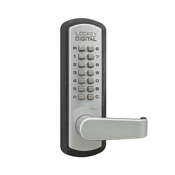 Lockey - 3835 - Mechanical Keypad - Keyless Lever Lock - Passage - SC - Satin Chrome - UHS Hardware