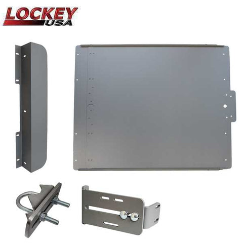 Lockey - ED40 - Edge Panic Shield Value Kit - With Latch Protector and Jamb Stop - Black - UHS Hardware