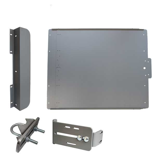 Lockey - ED40S - Edge Panic Shield Value Kit - With Latch Protector and Jamb Stop - Silver - UHS Hardware