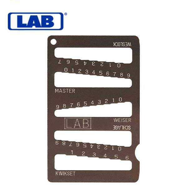 LAB - LKG001 - 5 in 1 Key Gauge / Decoder  - Weslock - Master - Weiser - Schlage - Kwikset - UHS Hardware
