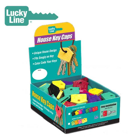LuckyLine - 16200 - House Key Caps - Assorted Colors (100 Pack) - UHS Hardware