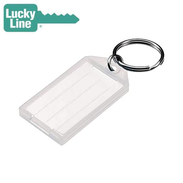 LuckyLine - 10410 - Key Tag with Split Ring - Clear - 50 Pack - UHS Hardware