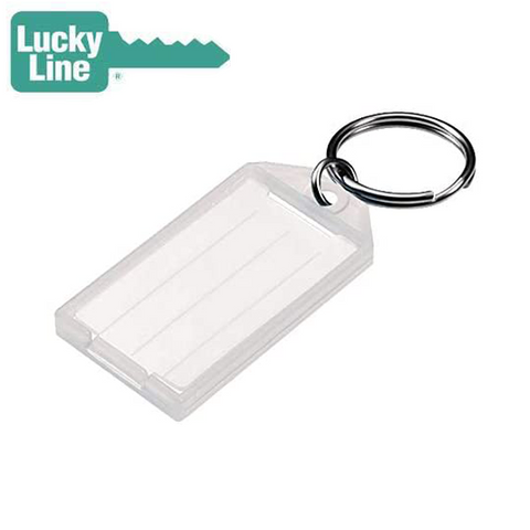 LuckyLine - 10410 - Key Tag with Split Ring - Clear - 50 Pack - UHS Hardware