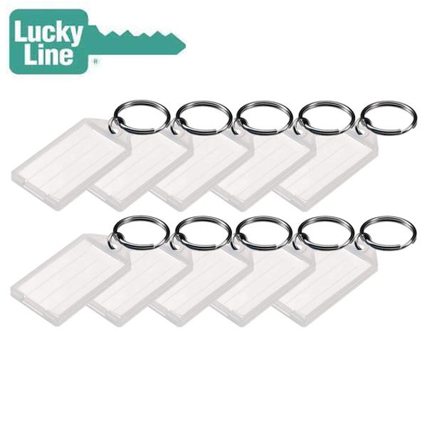 LuckyLine - 10410 - Key Tag with Split Ring - Clear - 50 Pack - UHS Hardware