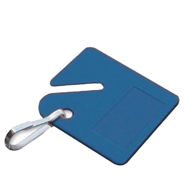 LuckyLine - 26630 - Cabinet Key Tags - Square Notch - Blue - 100 Pack