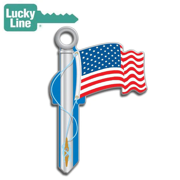 LuckyLine - B101S - Key Shapes - American Flag - Schlage - SC1 - UHS Hardware