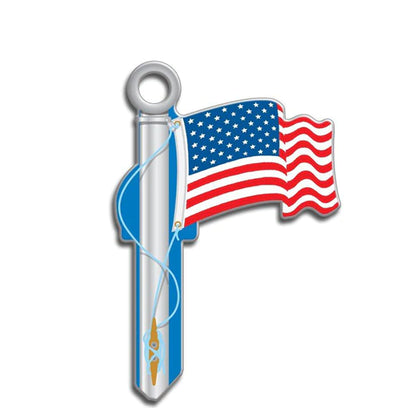 LuckyLine - B101S - Key Shapes - American Flag - Schlage - SC1 - UHS Hardware