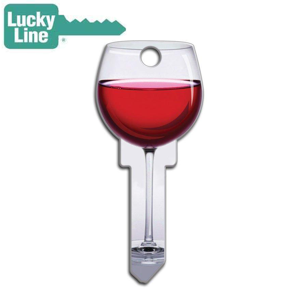 LuckyLine - B108K - Key Shapes - Red Wine - Kwikset - KW1 - 5 Pack - UHS Hardware