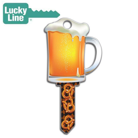 LuckyLine - B110K - Key Shapes - Beer Mug - Kwikset - KW1 - 5 Pack - UHS Hardware