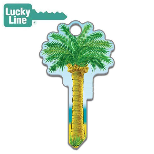 LuckyLine - B112K - Key Shapes - Palm Tree - Kwikset - KW1 - 5 Pack - UHS Hardware