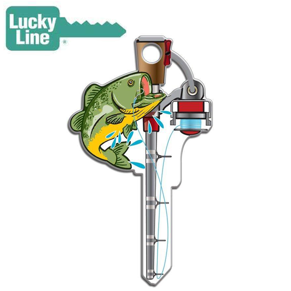 LuckyLine - B117K - Key Shapes - Fishing - Kwikset - KW1 - 5 Pack - UHS Hardware