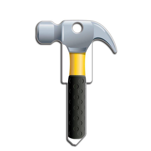 LuckyLine - B122K - Key Shapes - Hammer - Kwikset - KW1 - 5 Pack - UHS Hardware