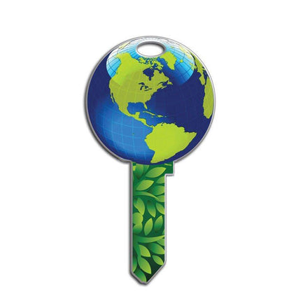 LuckyLine - B127K - Key Shapes - Earth - Kwikset - KW1 - 5 Pack - UHS Hardware