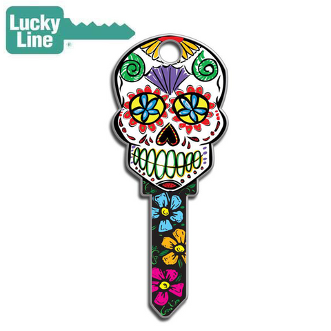 LuckyLine - B136S - Key Shapes - Sugar Skull - Schlage - SC1 - 5 Pack - UHS Hardware