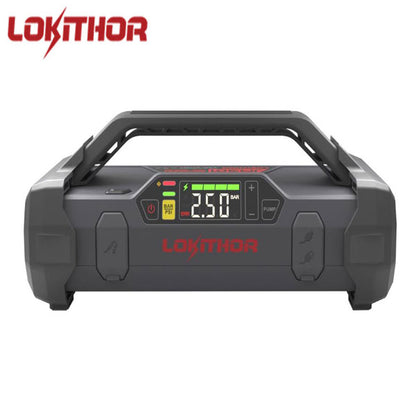 LOKITHOR - JA301 - Lithium Jump Starter - 150PSI Air Compressor - 2000A -  USB Port - w/LED Flashlight - 12V - UHS Hardware