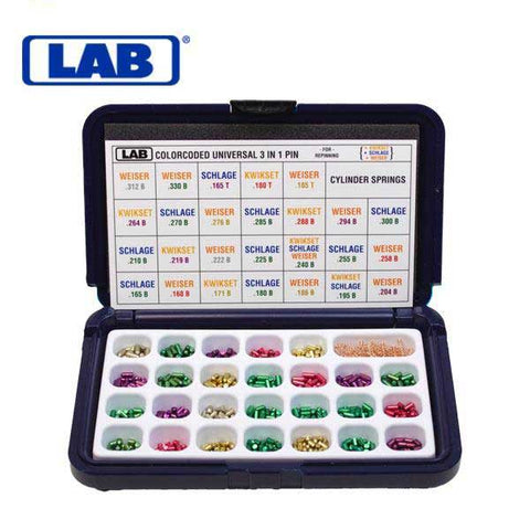 LAB - LMD3N1 - .003 - Mini DUR-X - Universal Rekeying Pin Kit - UHS Hardware