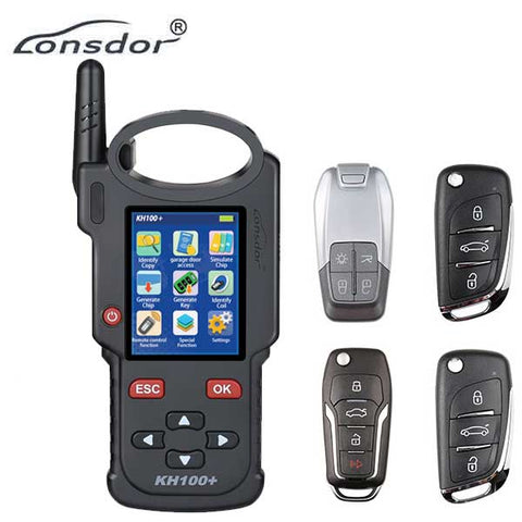 Lonsdor - K518USA Key Programmer - KH100+ Handheld Key Programmer - LKE Emulator w/ Bypass Cable - 1 Year FREE UPDATE - 2020 Toyota - Jaguar - Land Rover - AKL - UHS Hardware