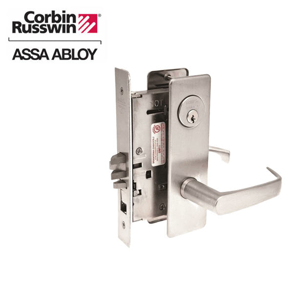 Corbin Russwin - Mechanical Mortise Lock - Classroom - CSM Trim - GA Keyway - Grade 1 - Satin Stainless Steel - RHR - UHS Hardware