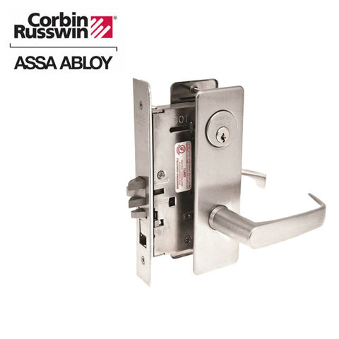 Corbin Russwin - Mechanical Mortise Lock - Classroom - CSM Trim - GA Keyway - Grade 1 - Satin Stainless Steel - RHR - UHS Hardware