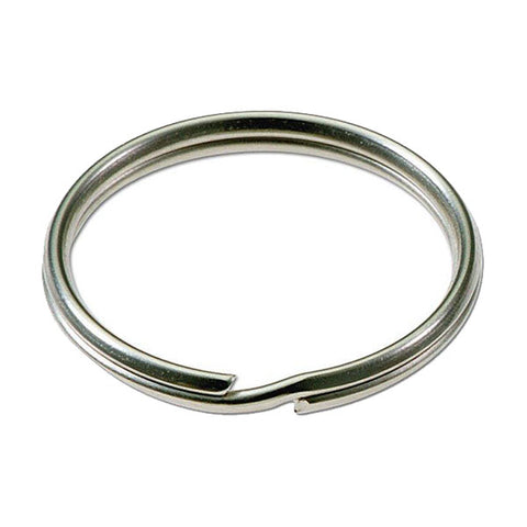 LuckyLine - 76302 - 7/8 Split Key Rings - Nickel-Plated Tempered Steel - 2 Pack - UHS Hardware