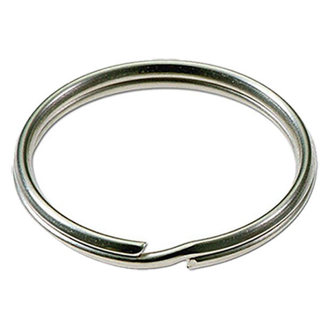 LuckyLine - 7910010 - 3" Split Key Rings - Nickel-Plated Tempered Steel - 10 Pack - UHS Hardware