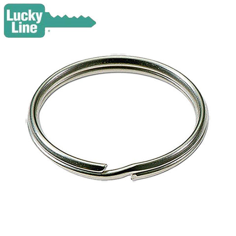 LuckyLine - 76600 - 1-1/4" Split Key Rings - Nickel-Plated Tempered Steel - 100 Pack - UHS Hardware