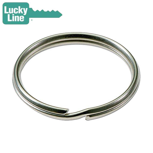 LuckyLine - 76300 - 7/8 Split Key Rings - Nickel-Plated Tempered Steel - 100 Pack - UHS Hardware