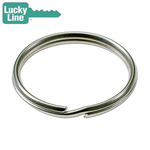 LuckyLine - 76300 - 7/8 Split Key Rings - Nickel-Plated Tempered Steel - 100 Pack - UHS Hardware