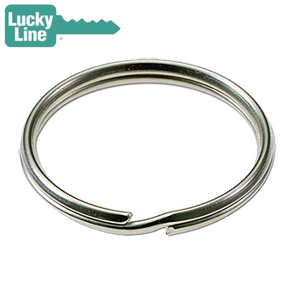 LuckyLine - 77000 - 2" Split Key Rings - Nickel-Plated Tempered Steel - 50 Pack - UHS Hardware