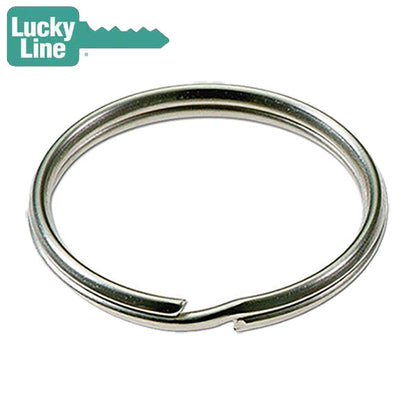 LuckyLine - 77000 - 2" Split Key Rings - Nickel-Plated Tempered Steel - 50 Pack - UHS Hardware