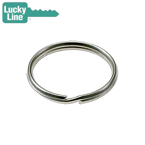 LuckyLine - 76400 - 1" Split Key Rings - Nickel-Plated Tempered Steel - 100 Pack - UHS Hardware