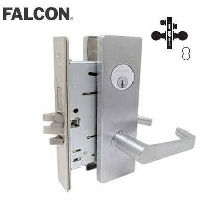 Falcon - MA531P-DN - Dane Napa Mortise Lock - 626 - Satin Chrome - Apartment Corridor - Grade 1 - UHS Hardware