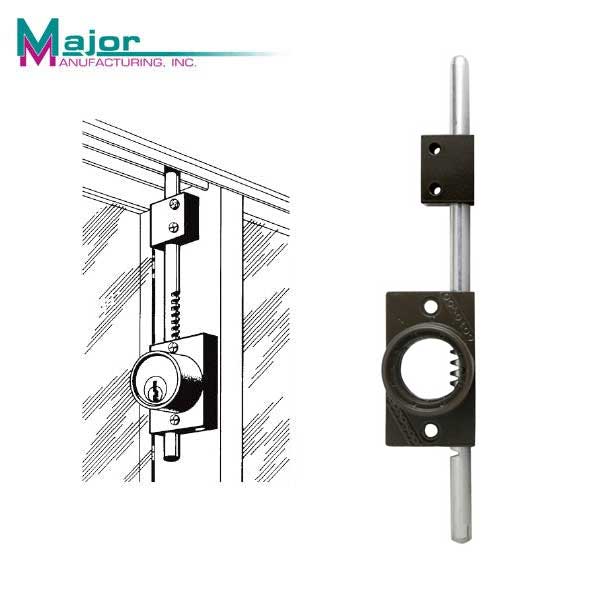 Major Mfg - The Octopod - 9" Lock Bar - Less Cylinder - for Sliding Patio Doors and Windows - Duro Powdercoat - UHS Hardware