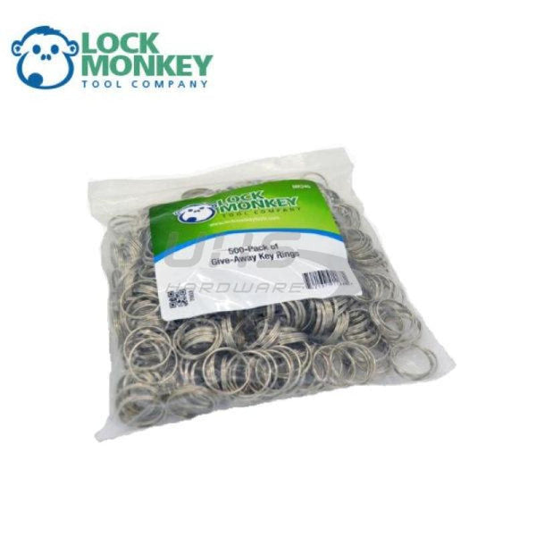 500 Pack of 3/4″ Give-Away Key Rings (MK340) (LOCK MONKEY) for
