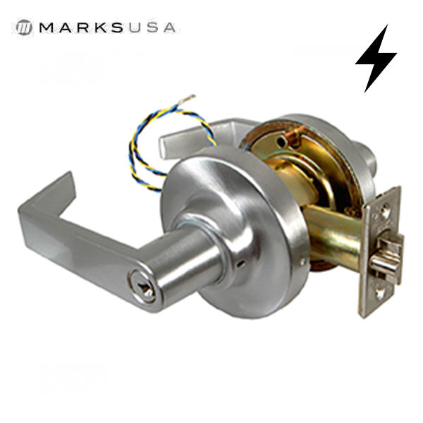Marks USA -195FEL - Electrified Commercial Lever - 2 3/4" Backset - 26D - 24VAC/DC - Fail Safe - Grade 1 - UHS Hardware