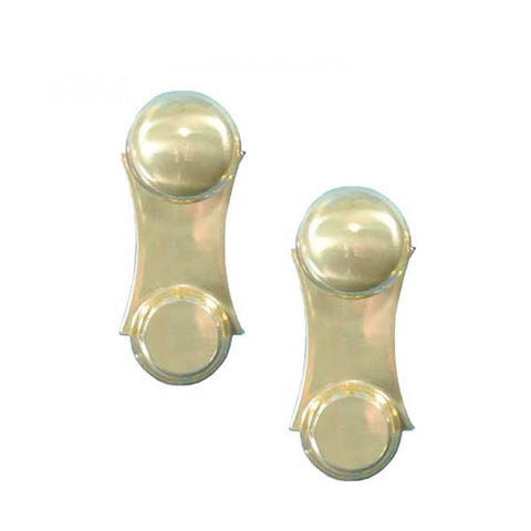 Marks USA - 21 - Unilock Knob Set - Full Dummy - Polished Brass - UHS Hardware