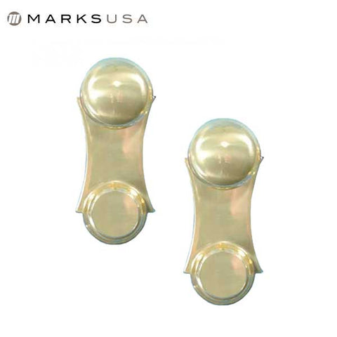 Marks USA - 21 - Unilock Knob Set - Full Dummy - Polished Brass - UHS Hardware