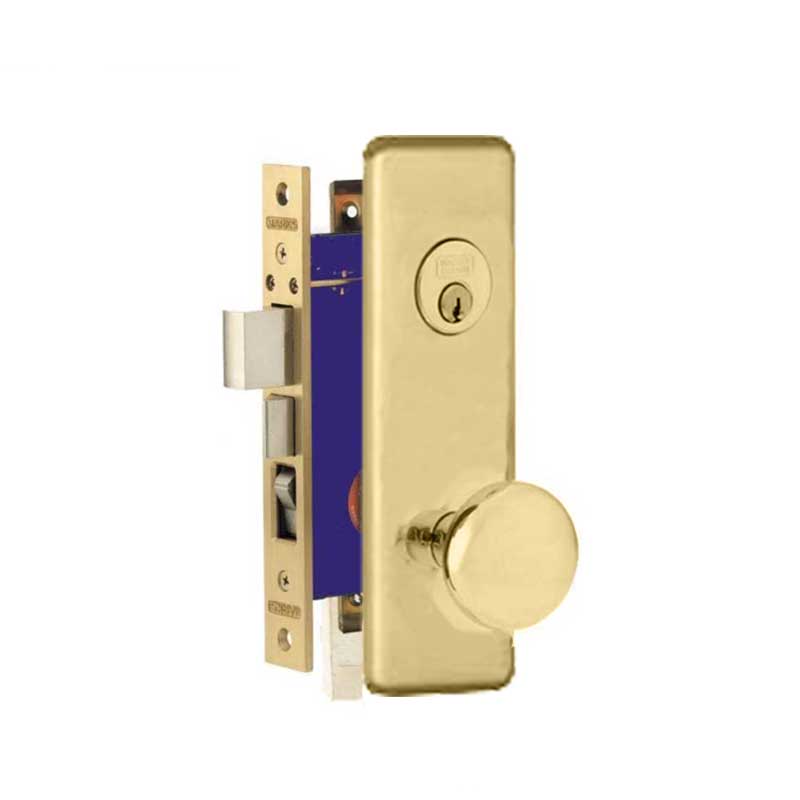 Marks USA - 7CL10A - Classic Mortise Knob Lock - US3 Polished Brass - 2-3/4" Backset - Entrance - UHS Hardware