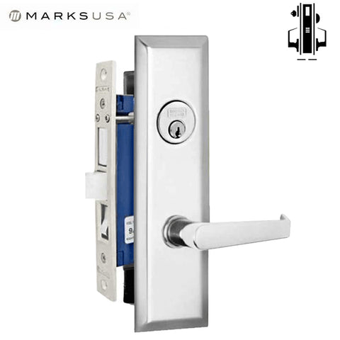 Marks USA - 7NY92F-26D - New York Mortise Lever Lock - 26D - 1-1/4" X 8"- Dormitory - LH - UHS Hardware