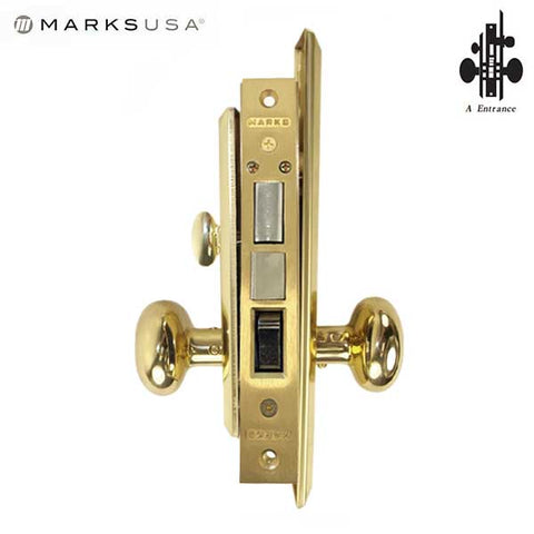 Marks USA - 91A/3 - Metro Mortise Knob Lock - US3 - 1-1/16" x 7-5/8"- Entrance - RH - UHS Hardware